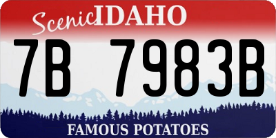 ID license plate 7B7983B