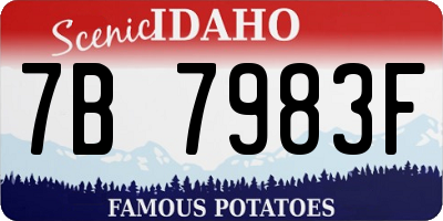 ID license plate 7B7983F