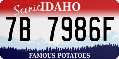 ID license plate 7B7986F