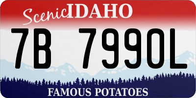 ID license plate 7B7990L