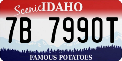 ID license plate 7B7990T
