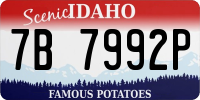 ID license plate 7B7992P