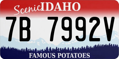 ID license plate 7B7992V