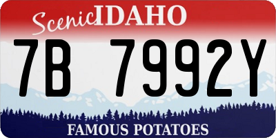 ID license plate 7B7992Y