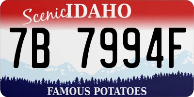 ID license plate 7B7994F