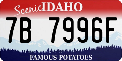 ID license plate 7B7996F