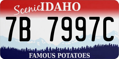 ID license plate 7B7997C