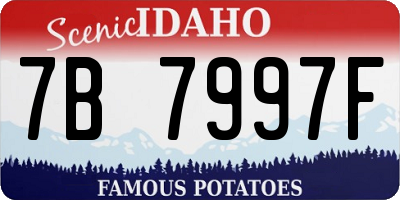 ID license plate 7B7997F