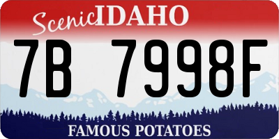 ID license plate 7B7998F