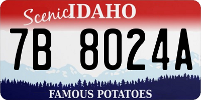 ID license plate 7B8024A
