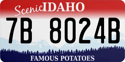 ID license plate 7B8024B