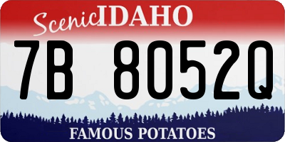 ID license plate 7B8052Q