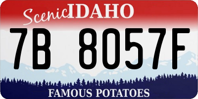 ID license plate 7B8057F