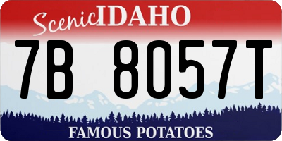 ID license plate 7B8057T