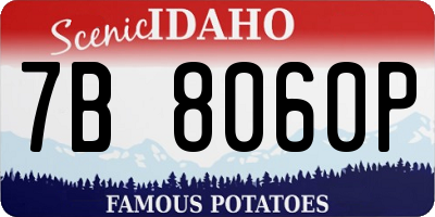 ID license plate 7B8060P
