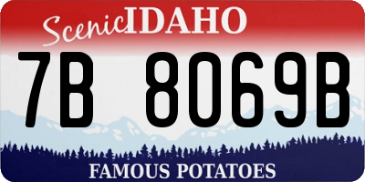 ID license plate 7B8069B