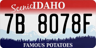 ID license plate 7B8078F