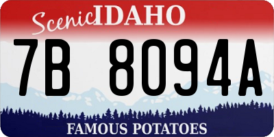 ID license plate 7B8094A