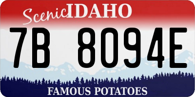 ID license plate 7B8094E
