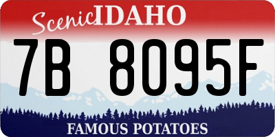 ID license plate 7B8095F