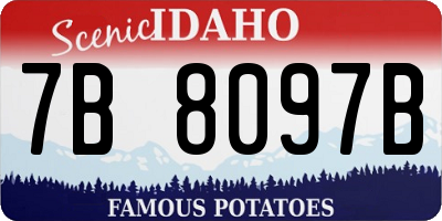 ID license plate 7B8097B