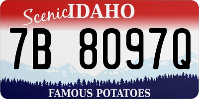 ID license plate 7B8097Q