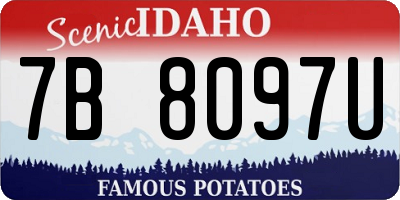 ID license plate 7B8097U