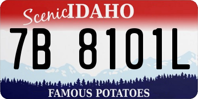 ID license plate 7B8101L