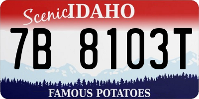 ID license plate 7B8103T