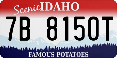 ID license plate 7B8150T