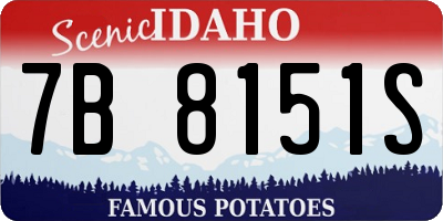 ID license plate 7B8151S
