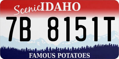ID license plate 7B8151T