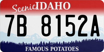 ID license plate 7B8152A