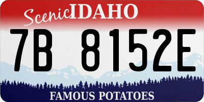 ID license plate 7B8152E