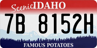 ID license plate 7B8152H