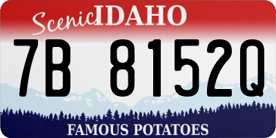 ID license plate 7B8152Q