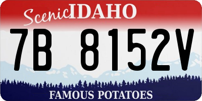 ID license plate 7B8152V