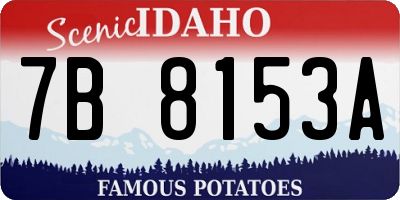 ID license plate 7B8153A