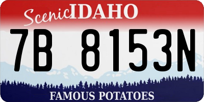 ID license plate 7B8153N