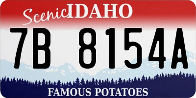ID license plate 7B8154A