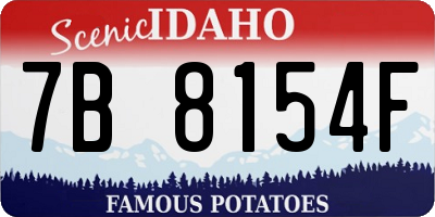ID license plate 7B8154F