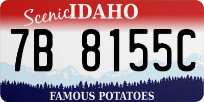ID license plate 7B8155C