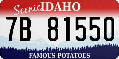 ID license plate 7B8155O