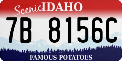 ID license plate 7B8156C