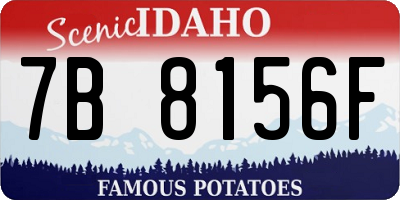 ID license plate 7B8156F