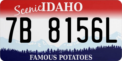 ID license plate 7B8156L