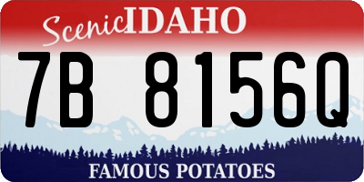 ID license plate 7B8156Q