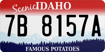 ID license plate 7B8157A