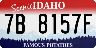 ID license plate 7B8157F