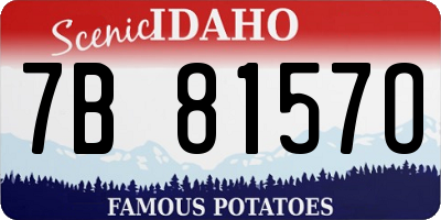 ID license plate 7B8157O